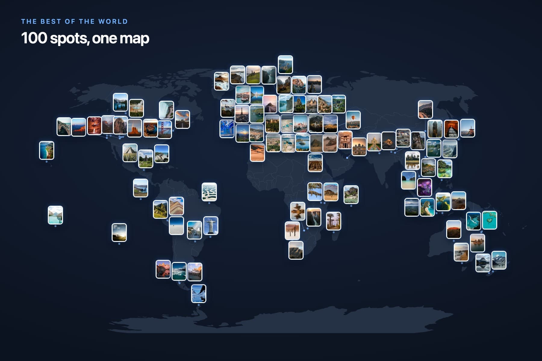 All 100 spots on one map