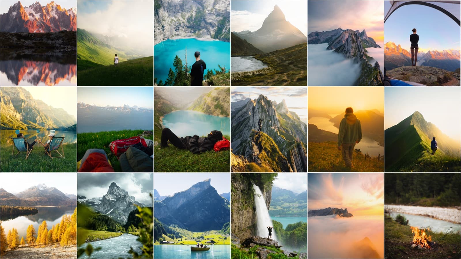 A collage of spots from Gems of Switzerland